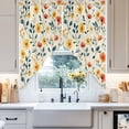 thumbnail image 4 of Rustic Colorful Swag Valances for Windows 2 Pack Flowers Botanical Leaves Watercolor Art Swag Kitchen Curtains 63 Inches Long Rod Pocket Short Window Treatment for Kitchen Bathroom 36"x63", 4 of 8