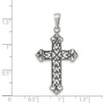 thumbnail image 3 of FJC Finejewelers Sterling Silver Antiqued Fleur De Lis Cross Pendant Necklace - Chain Included, 3 of 4