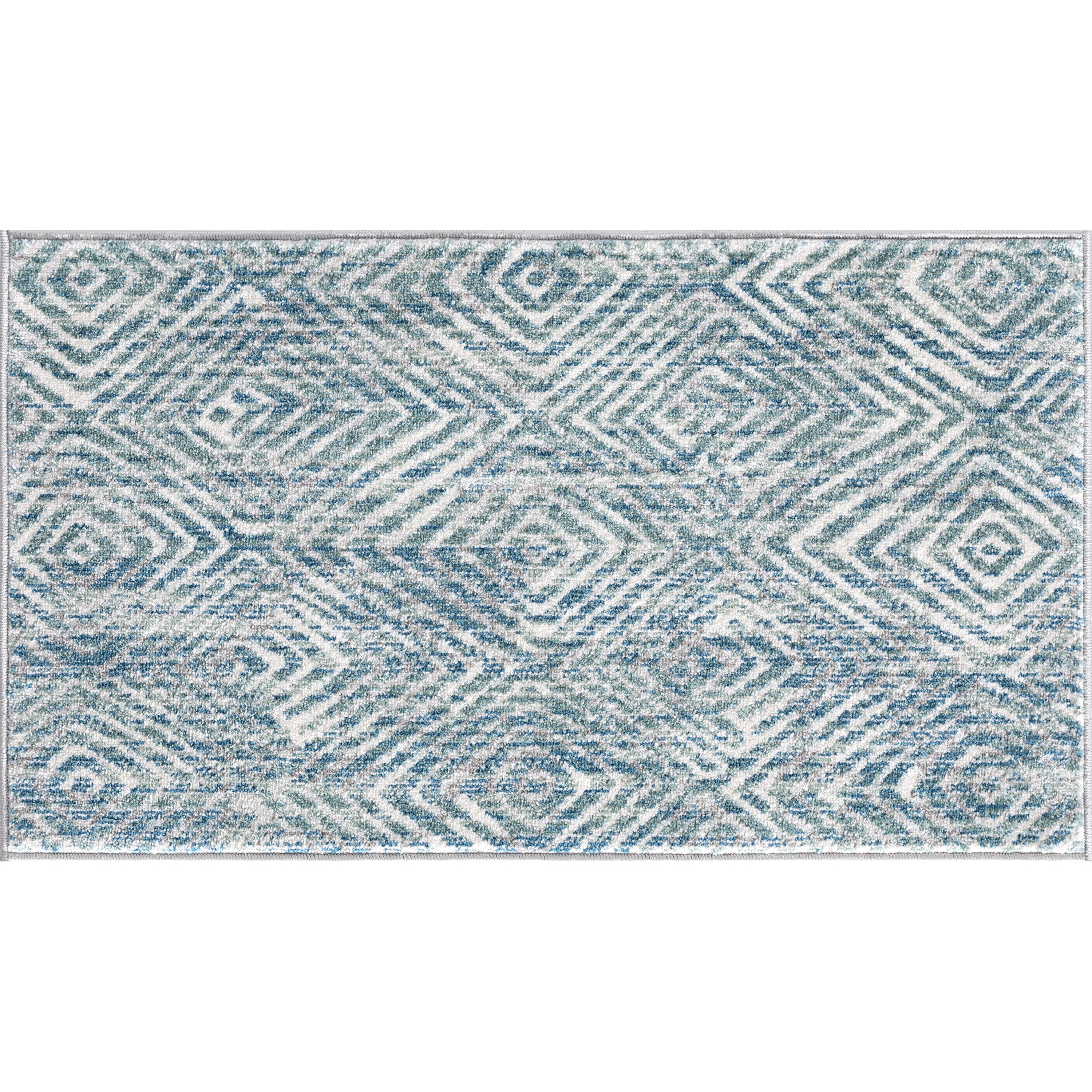Contemporary 2x3 Area Rug (2' x 3'4'') Abstract Navy, Cream Indoor Scatter Easy to Clean