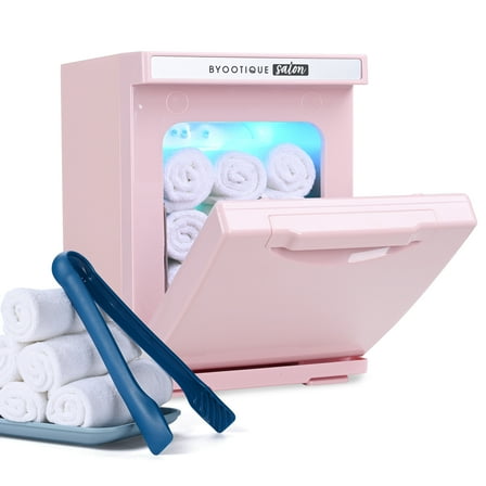Byootique 5L Mini Towel Warmer, Fast Heating Portable Towel Warmer for Facial Spa, Hair Salon, Pink