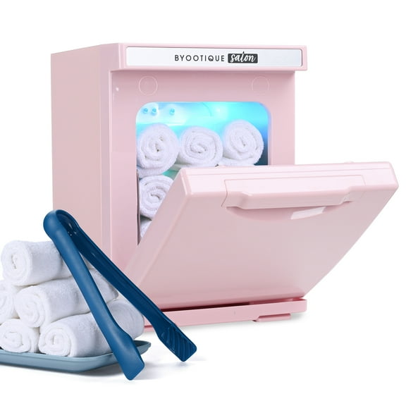 Byootique 5L Mini Towel Warmer, Fast Heating Portable Towel Warmer for Facial Spa, Hair Salon, Pink