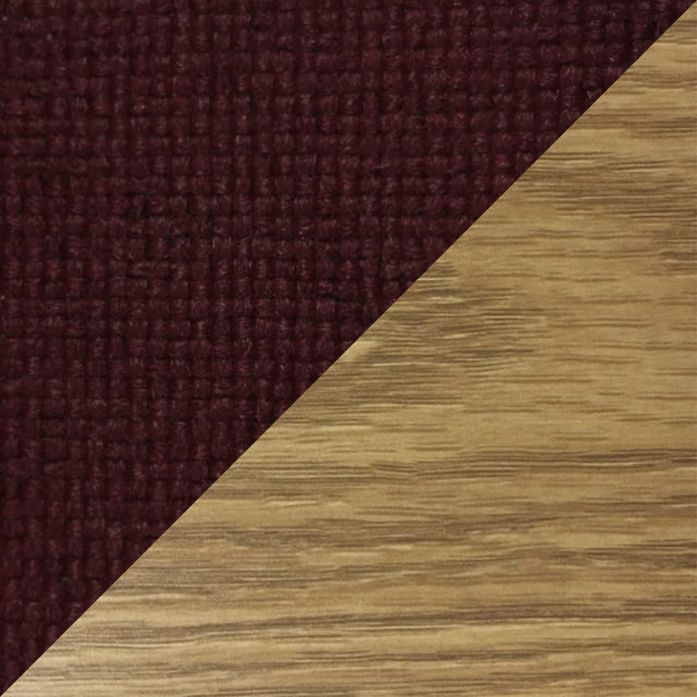 Wooden Mallet Valley Collection Armless Guest Chair, Standard Leg, Cabernet Burgundy, Light Oak