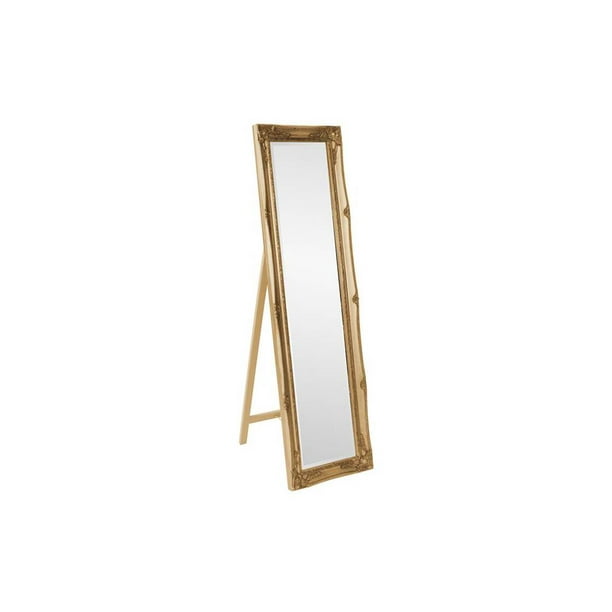 Standing Floor Mirror in Gold Finish