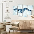 thumbnail image 5 of Elephant Stock Wooden Blue Whale Wall Art - Horizontal Multi Panel Canvas - Living Room Wall Decor - Animal Multi Panel - Blue And White Decor - 52" x 32", 5 of 8