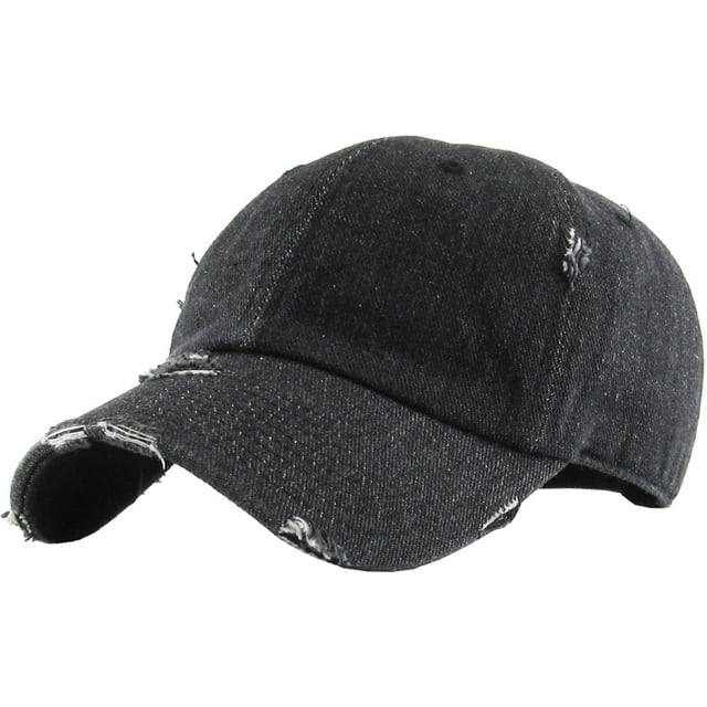 Gorra vaquera negra vintage desgastada KBETHOS KBE