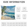 thumbnail image 5 of Orinice Palm Trees Wave Beach Graphic Decorative Pillow Cover for Home Couch Living Room Bed Sofa 1PC 24x24in, 5 of 5