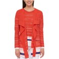 thumbnail image 1 of Tommy Hilfiger Womens Flyaway Cardigan Sweater, Orange, X-Large, 1 of 1