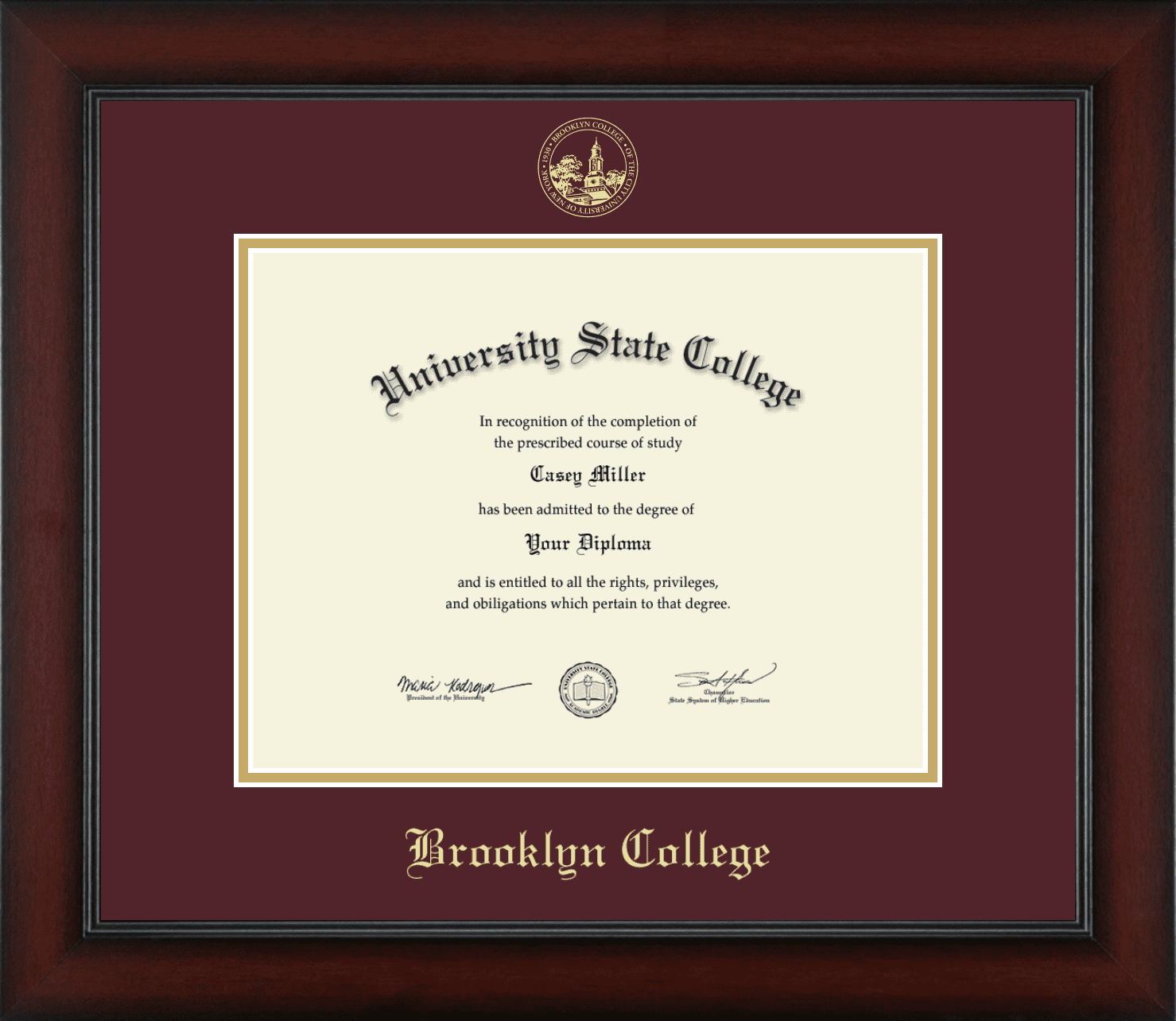 Brookhaven College Diploma Frame by Wordyisms