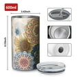 thumbnail image 4 of 20oz Coffee Tumblers Vintage Pioneer Flower Collage Stainless Steel Vacuum Insulated Travel Tumbler Coffee Cups Mug with Lid and Straw with Cleaning Brush for Cold & Hot Drinks, 4 of 5