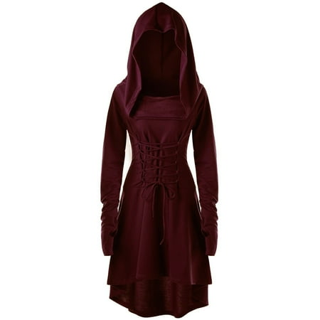 

Toddler Girls Casual Dresses Hooded Robe Lace Vintage Pullover High Low Long Hoodie Cloak Children Kids Dress Cute Outwear