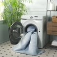 thumbnail image 4 of SAFAVIEH Loft Kalya Solid Machine Washable Area Rug, Light Blue, 4' x 4' Square, 4 of 12