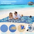 thumbnail image 4 of Manta de playa BYDOLL, 198 x 206 cm, impermeable y resistente a la arena, tamaño grande, 4 of 7