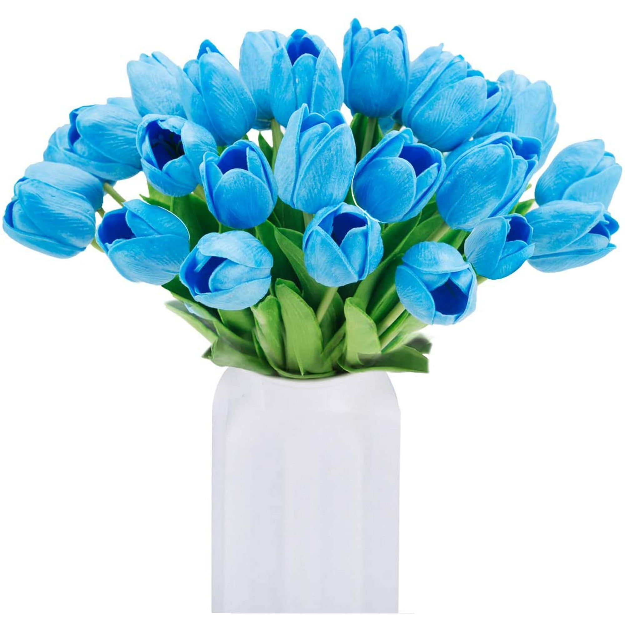 Artificial Tulip Fake Holland Mini Tulip Real Touch Flowers 24 Pcs For