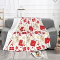 thumbnail image 2 of XMXT Throw Blanket, Red Christmas Box Print Machine Washable Blankets for Sofa, 40 x 30 inches, 2 of 9