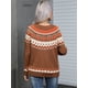thumbnail image 4 of Suéter Vintage de Jacquard con patrón geométrico para mujer, jerseys de punto informales de Navidad, Top de Festival, ropa femenina, invierno, 2025, 4 of 5