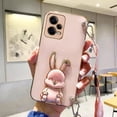 thumbnail image 3 of Crossbody Lanyard Rabbit bracket Plating Case for Xiaomi Redmi 12C 12 10 10C 10A 9 9C 9A 8A 8 7 13C Cover, 3 of 5