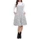 thumbnail image 1 of Vestido de tweed sin mangas para mujer, con escote cuadrado, de cuadros, estilo A-line, vestido tipo pinafore, talla XL, color beige, 1 of 6