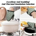 thumbnail image 3 of Cute Bear Print Green Oven Mitts Heat Resistant, Soft Lining Silicone Mini Oven Mitts with HangingLoop, Kitchen Oven Gloves Heat Resistant 500℉ for Cooking Baking Microwave, 3 of 7