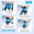 thumbnail image 5 of NEWGO Ice Pack for Knee Replacement Surgery, Reusable Gel Cold Pack Knee Ice Pack Wrap Around Entire Knee for Knee Injuries, Knee Ice Wrap for Pain Relief, Swelling, Bruises (Light Blue), 5 of 7