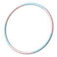 thumbnail image 4 of Aro de fitness con peso, 6 secciones, desmontable, bicolor, para adelgazar abdomen y cintura, azul y rosa, 4 of 13