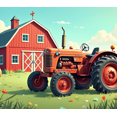 thumbnail image 4 of Barn Farm Scene Backdrop Banner for Photography Rustic Tractor Countryside Background Yard Party Events Bedroom Decor Studio Decorations Summer, 4 of 4