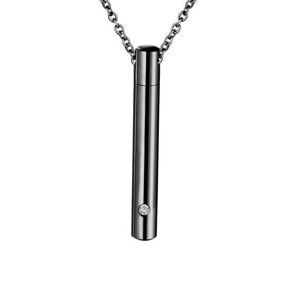 Collar de conmemorativa resistente Botella de perfume Buena cadena de sellado Impermeable Moda Negro sin Cadena Zulema collar de urna conmemorativa