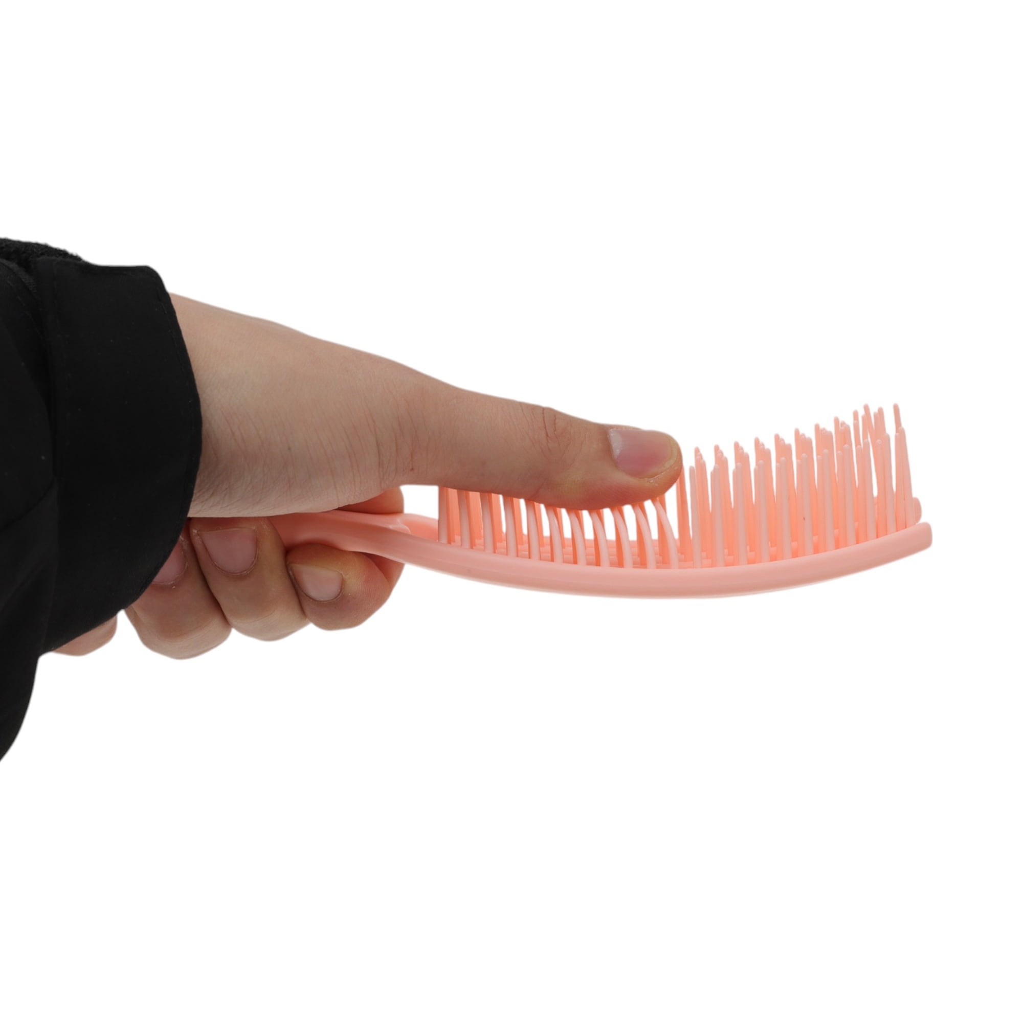 Unique Bargains 1 Pc Portable Hollow Comb Hair Brush for All Hair Types Pink