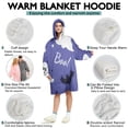 thumbnail image 5 of Wearable Oversized Blanket,Halloween Ghosts Bats Stars and Boo Wearable Blanket Hoodie for Adults,Cozy Hooded Blankets with Super Pockets,Super Warm Fuzzy Pullover for Women & Men, 5 of 6