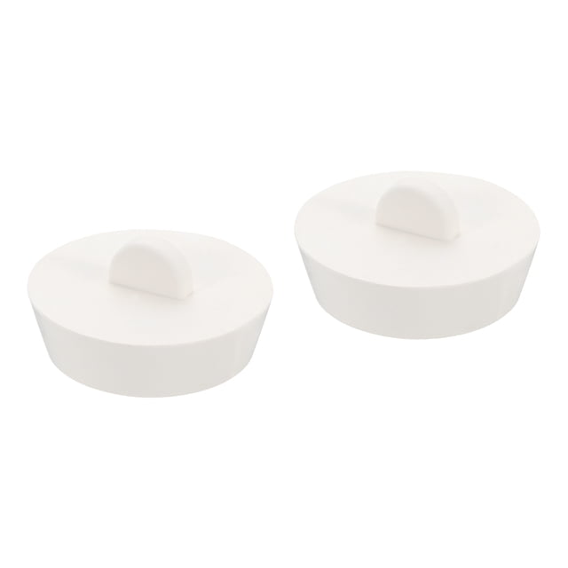 Uxcell 2Pcs Tapón de Drenaje de Goma Tapón de Drenaje para Bañera Tapón de Drenaje de Goma Blanco de 1-3/4 pulgadas a 2 pulgadas