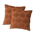 thumbnail image 4 of 2 fundas de almohada de calabaza para otoño, con cremallera, cuadradas, para decoración del hogar Caramelo, 4 of 9