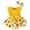 Yellow, variant on HWJAD Baby Girl Summer Clothes Outfits Sleeveless Lace Floral Romper Dress Newborn Jumpsuits Headband Set
