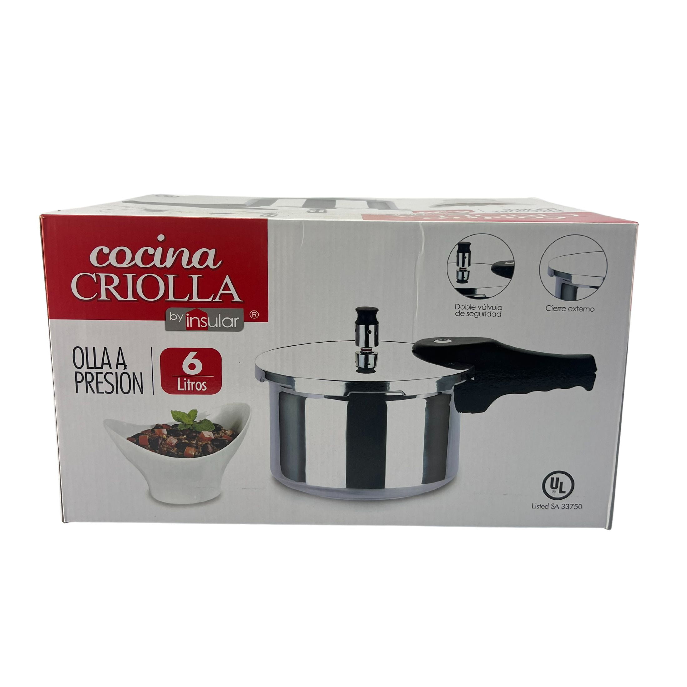 Cocina Criolla 6-liter Aluminum Pressure Cooker 