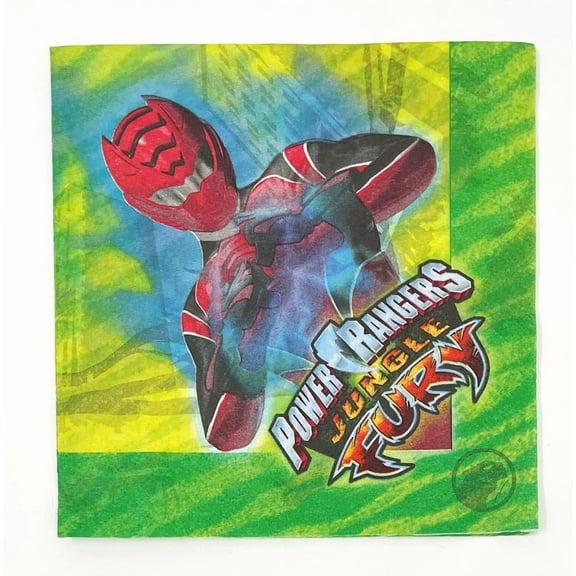 Power Rangers Jungle Fury Large Party Napkins - Pack of 16