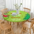 thumbnail image 3 of Round Elastic Tablecloth,Reusable Washable Table Cover,Table Cloth Fits 36"-44" Round Tables for Dinner Outdoor Picnic Flowers, 3 of 3