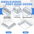 thumbnail image 3 of 8Pack Post Base Cover, 4.75x4.75 Metal One-Piece Post Skirt Porch Column Wrap(3.25x3.25), 3 of 6