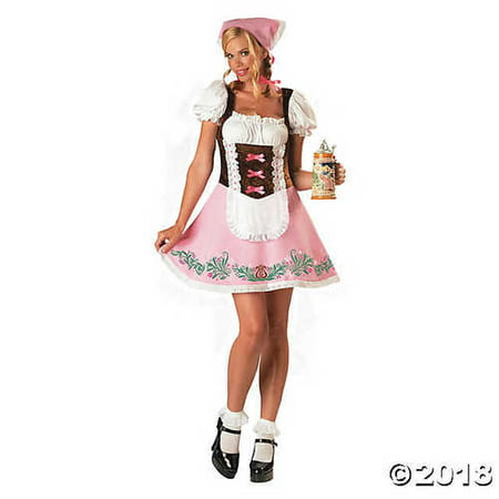 InCharacter Costumes, LLC Women's Fetching Fraulein Costume, Pink/White/Brown, Small
