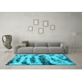 thumbnail image 3 of Ahgly Company Indoor Round Abstract Light Blue Modern Area Rugs, 7' Round, 3 of 4