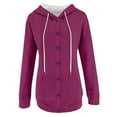 thumbnail image 6 of Timegard Hoodies for Women Button up Long Sleeve Casual Loose Comfy Jackets with Pockets Fall Winter, 6 of 6