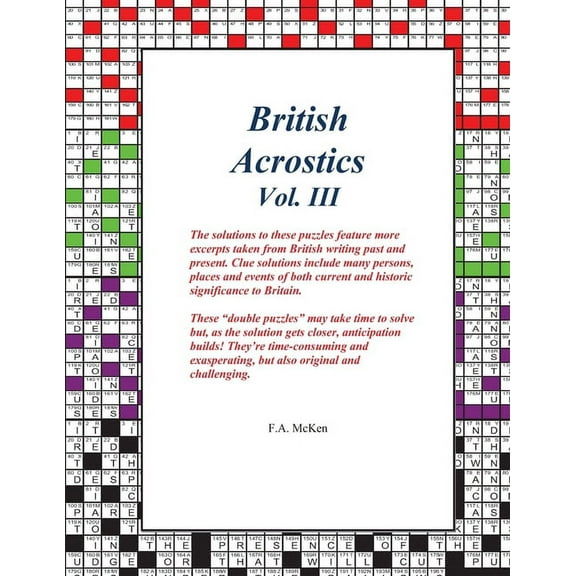 British Acrostics Vol. III (Paperback)