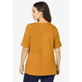 thumbnail image 2 of Jessica London Women's Plus Size Stretch Cotton Cuff Tee, 2 of 6