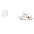 thumbnail image 1 of Acuario de escritorio,Pecera pequeña transparente,pecera,jarrón,mesa,Tanque de peces Contenedor de acuario transparente Hogar,estatua de resina de cisne,Figuras de cisne,estatuas,decoración, 1 of 8