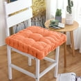 thumbnail image 2 of FEOLGEHLY Thick Tufted Corduroy Square Seat Cushion, Soft Washable Anti Deformation Chair Floor Pad for Home Dining Office Gaming Picnic(17.75x17.75x3.94in, Orange), 2 of 6