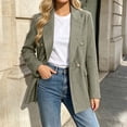 thumbnail image 5 of Luivaraty Blazer for Women Plus Size Business Office Outfits Dressy Casual Double Breasted Buttons Pocket Work Jackets, S-3XL, 5 of 6