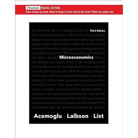 Microeconomics [RENTAL EDITION], 9780135798614, Paperback, 3