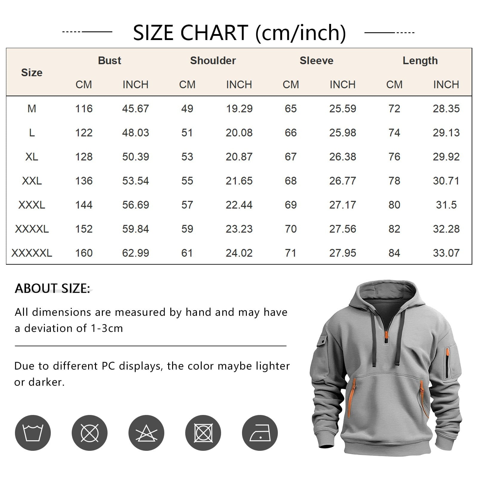 Big and Tall Hoodies for Men Quarter Zip up Tactical Pullover Fall Winter Hooded Sweatshirt with Pockets Mint Green 4XL
