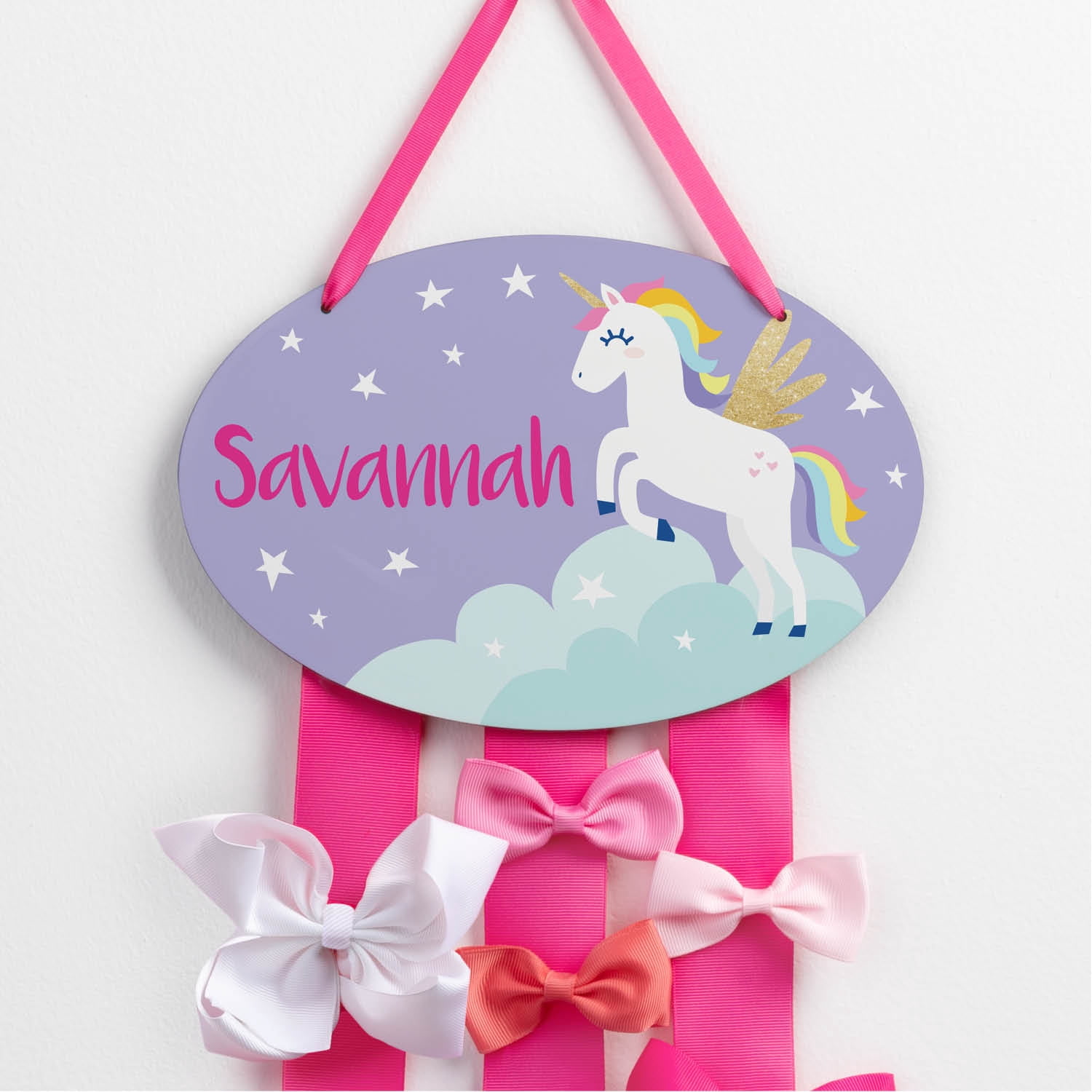 Unicorn Personalized Bow Holder