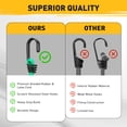thumbnail image 6 of ELEAD 33 Piece Premium Bungee Cords Assortment Jar, Includes 10", 18", 24", 32", 40" Bungee Cord with Hooks, 6" Nylon Cable Ties, 8" Canopy Tarp Ball Ties and Tarp Clips, 6 of 7