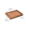 thumbnail image 3 of Small Rectangular Acacia Wood Tray, 7" L X 5.5" W X 0.75" H- Set of 4, 3 of 3