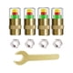 thumbnail image 5 of 4 tapas de válvula para monitor de presión de neumáticos de coche, indicador de 3 tapones de válvula de aire de 2,4 bar Oro, 5 of 7