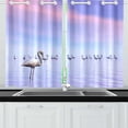thumbnail image 2 of Mkhert Flock Of Flamingos Blackout Window Curtain Kitchen Curtain 26X39 Inch, 2 Panels, 2 of 3